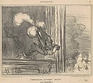 Commençant a rendre justice aux blanches by Honoré Daumier
