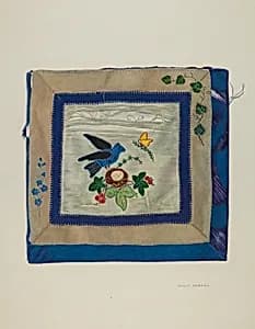 Coverlet (Detail of Bluebird) by Adolph Opstad