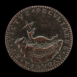 Crocodile and Trochilus [reverse] by Battista d'Elia da Genova