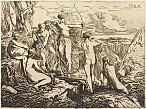 Diana and Her Nymphs by François-Nicolas Chifflart