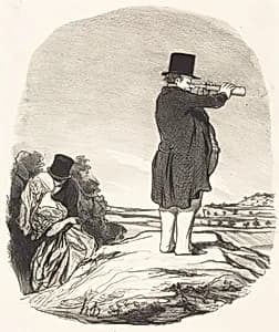 Dis donc ma femme... je ne vois rien! by Honoré Daumier