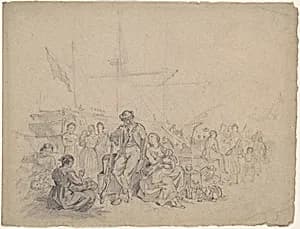 Dockside Scene by American 19th Century