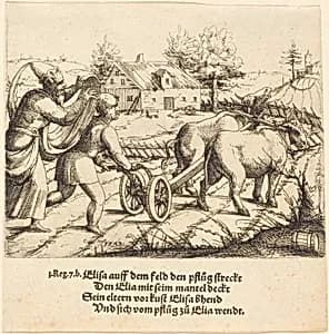 Elijah Anoints Elisha by Augustin Hirschvogel