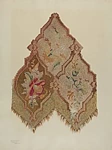 Embroidered Table Scarf by Mabel S. Kelton