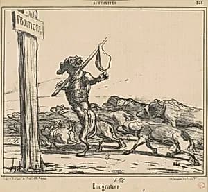 Emigration by Honoré Daumier