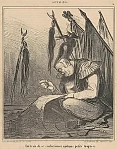En train de ...confectionner quelques by Honoré Daumier