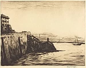 Evening, Port of Genoa by Sir Muirhead Bone