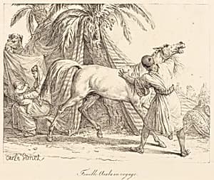 Famille Arabe en voyage by Carle Vernet