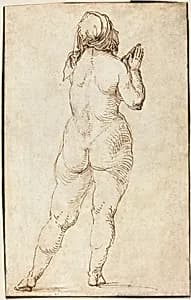 Female Nude Praying by Albrecht Dürer