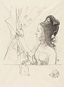 Femme de Profil (Profile of a Woman) by Odilon Redon