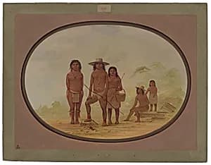 Five Maya Indians by George Catlin