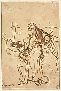God the Father Supported by Angels by Rembrandt van Rijn