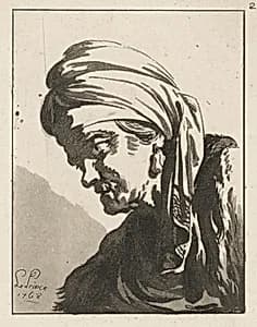 Head of a Drooping Old Woman