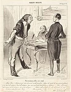 Inventaire chez un veuf by Honoré Daumier