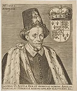 James VI, King of Scotland by Pieter de Jode I after Adrian Vanson