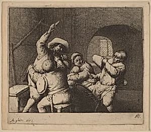 Knife Fight Among Peasants by Adriaen van Ostade