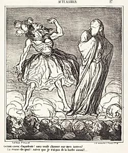 La Femme a barbe by Honoré Daumier