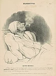 La pipe matinale by Honoré Daumier