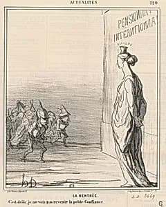 La rentrée by Honoré Daumier