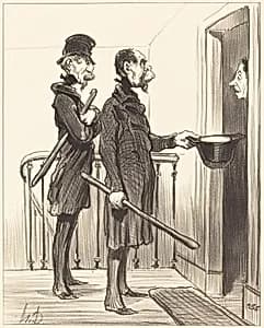 La Souscription Napoléonienne by Honoré Daumier