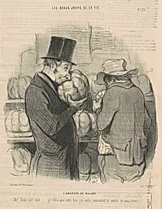 L'amateur de melons by Honoré Daumier