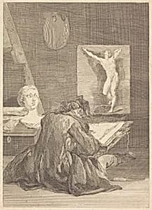 Portrait of Jean-Jacques Flipart after Jean Siméon Chardin