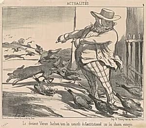 Le docteur Véron lachant tous les canards ... by Honoré Daumier