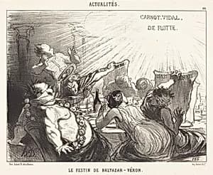 Le Festin de Baltazar-Véron by Honoré Daumier