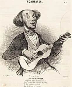 Le Guitariste-Amateur by Honoré Daumier