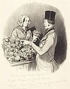 Le Jour ou il faut se montrer galant by Honoré Daumier