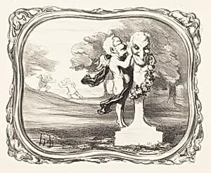 Le Secret confié au dieu faune by Honoré Daumier