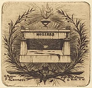 Le tombeau de Molière, au Père-Lachaise, Paris (Moliere's Tomb, in Père-Lachaise Cemetary, Paris) by Charles Meryon