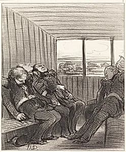 Le Voyage en chemin de fer... by Honoré Daumier