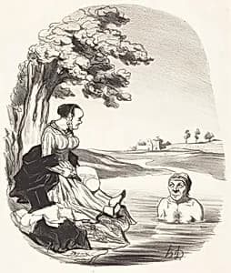 L'Eau est délicieuse... je t'assure... by Honoré Daumier