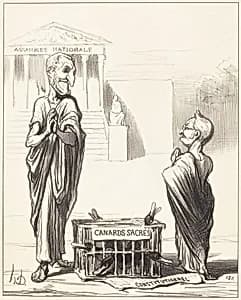Les Augures de l'Empire... by Honoré Daumier