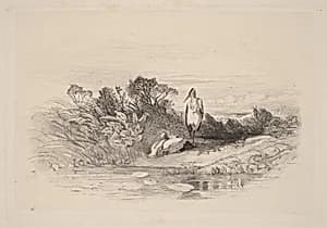 Les Deux Herons by Karl Bodmer