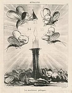 Les moucherons politiques by Honoré Daumier