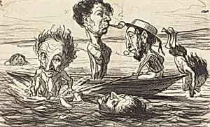 Les Tritons de la Seine by Honoré Daumier