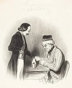 L'Escompte d'un billet by Honoré Daumier
