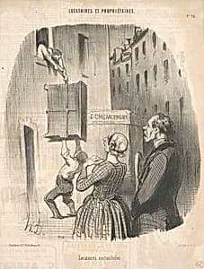 Locataires noctambules by Honoré Daumier