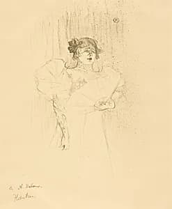 Luce Myres Full Face (Luce Myrès, de face) by Henri de Toulouse-Lautrec