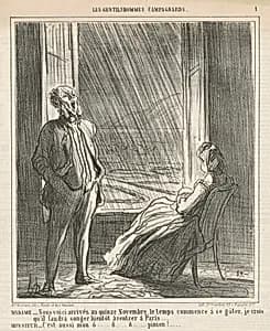 Madame ...Nous voici ... au quinze Novembre by Honoré Daumier