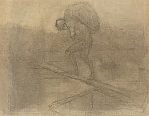 Man Carrying a Sack by Honoré Daumier