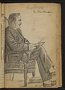 Man Reading in a Lounge Chair by Max Beckmann