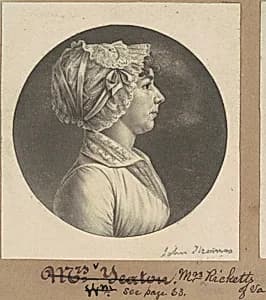 Mary Barr Ricketts by Charles B. J. Févret de Saint-Mémin