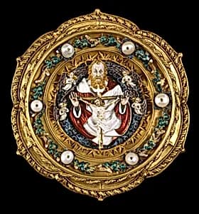 Portrait of French 15th Century (Trinity and Angels); European 19th Century (setting)