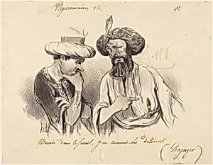 Nourri dans le séraii... by Honoré Daumier
