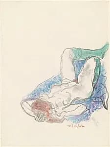 Nude with Green Stockings