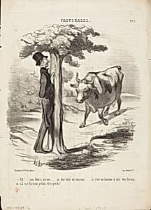Oh!... une bête a cornes... by Honoré Daumier