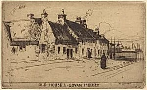 Old Houses, Govan Ferry by David Young Cameron
